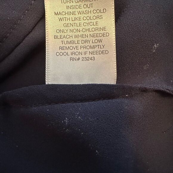 Elegant Navy Blue Blouse - Picture 6 of 8